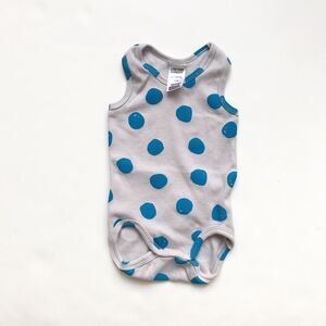 BONDS gray ribbed polka dot tank shirt EUC 6-12